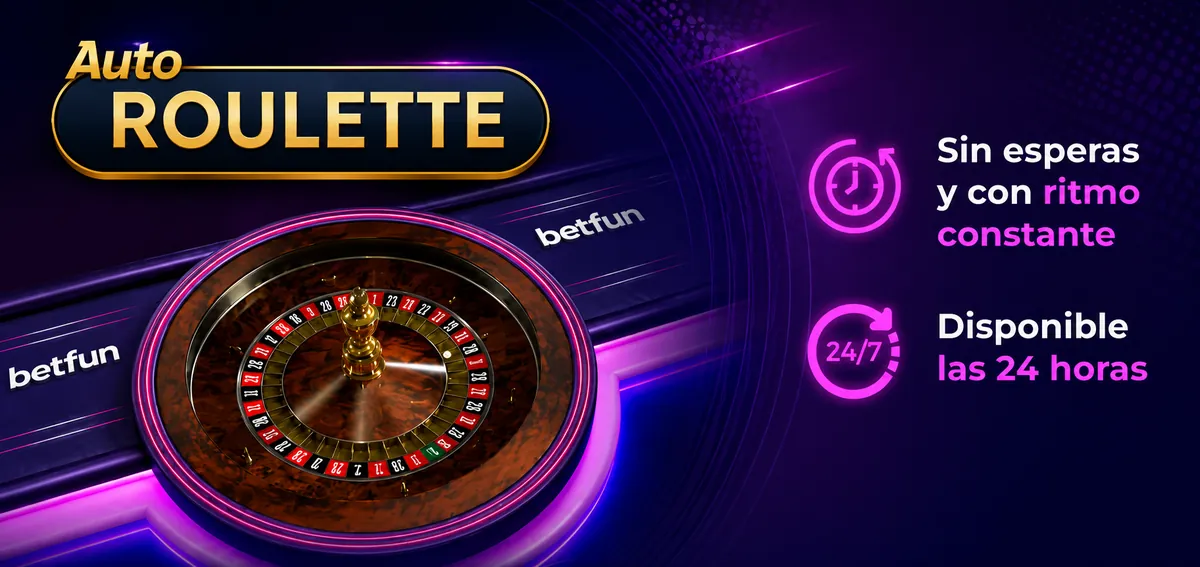 Auto Roulette en el casino en vivo de Betfun
