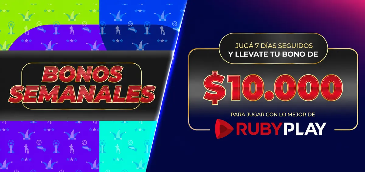 Bonos semanales de Betfun con RubyPlay